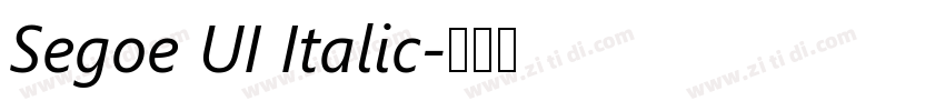 Segoe UI Italic字体转换